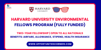 Harvard Environmental Fellows Program 2026 (Fully Funded)