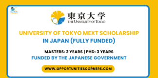 University of Tokyo MEXT Scholarship