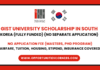 GIST University South Korea Scholarship