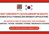 GIST University South Korea Scholarship