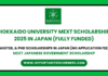 Hokkaido University MEXT Scholarship 2025