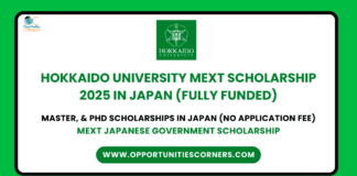 Hokkaido University MEXT Scholarship 2025