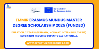 EMMIR Erasmus Mundus Master Degree Scholarship