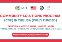 Community Solutions Program 2027 in USA (Fully Funded) Community Solutions Program 2027