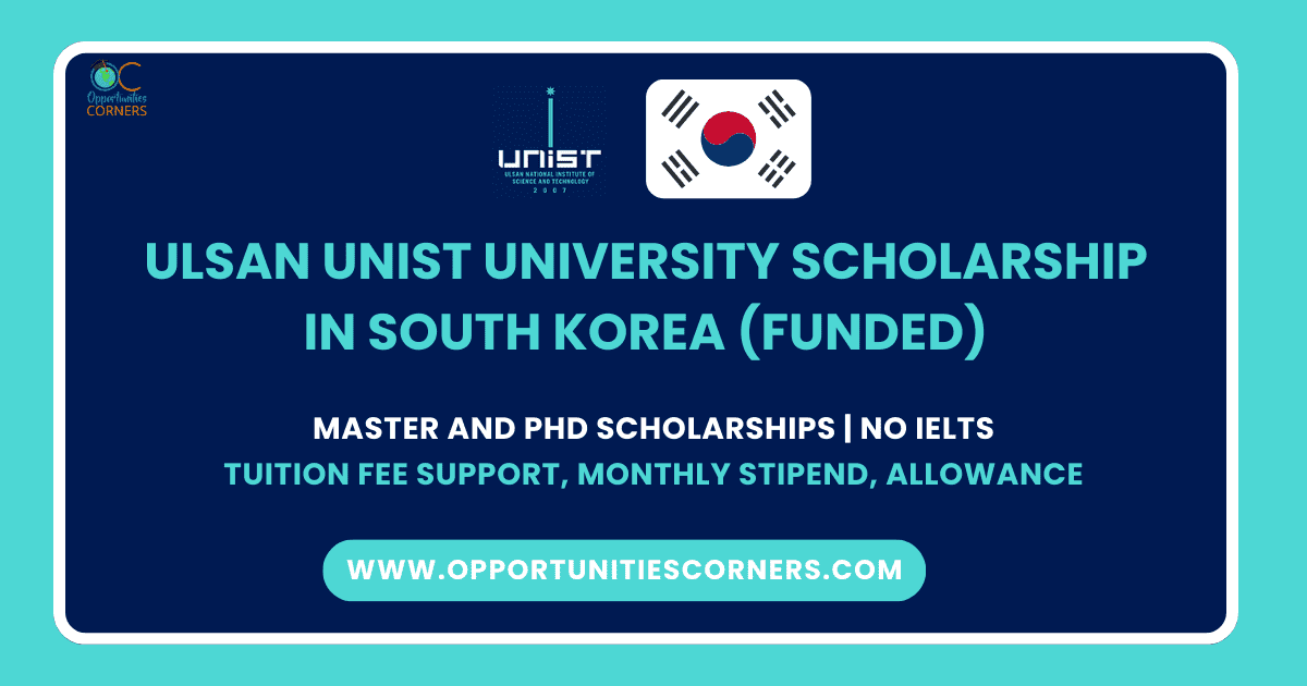 Ulsan UNIST University Scholarship 2025