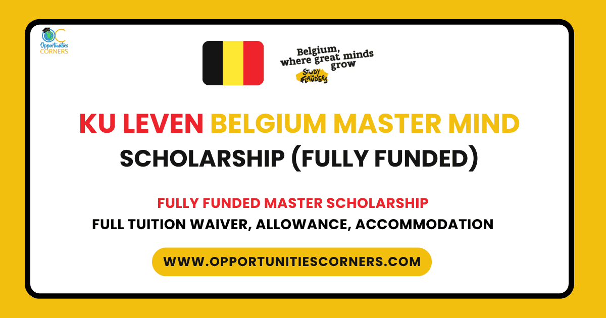 KU Leven Belgium Master Mind Scholarship