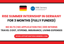 RISE Summer Internship 2026 in Germany (Fully Funded) RISE Summer Internship 2026 in Germany (Fully Funded)