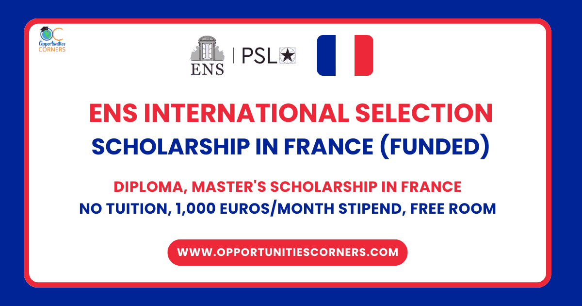 ENS International Selection Scholarship 2026