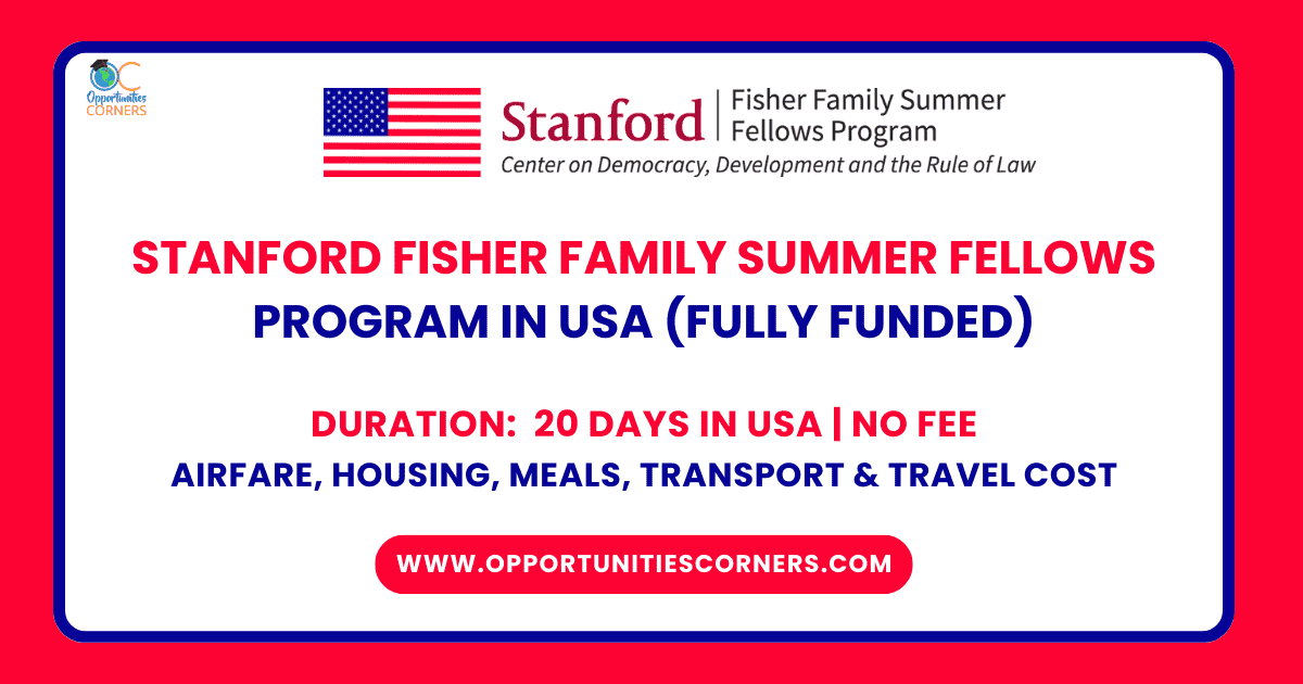 2026 Stanford Fisher Family Summer Fellows Program