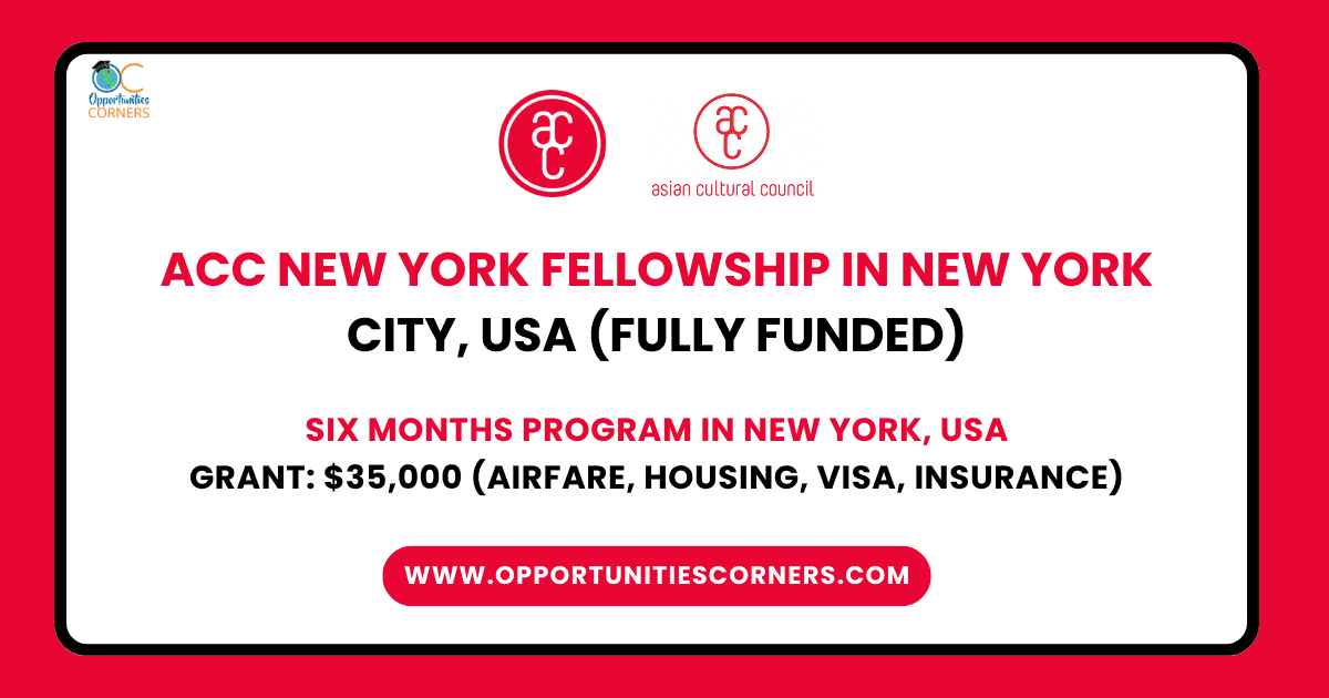 New York Fellowship 2025 by Asian Culture Council