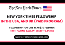 New York Times Fellowship 2026 in USA, UK (Paid Program) New York Times Fellowship 2026