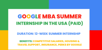 Google MBA Summer Internship