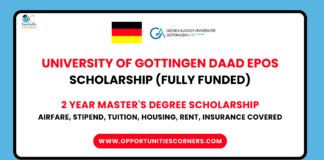 University of Gottingen DAAD EPOS Scholarship