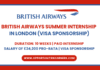 British Airways Summer Internship 2026