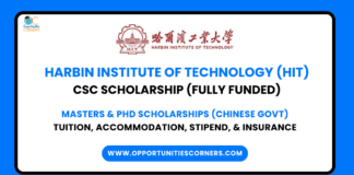 Harbin Institute of Technology (HIT) CSC Scholarship