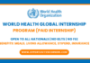WHO Internship 2025