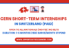 CERN Short Term Internships 2025