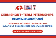 CERN Short Term Internship 2026