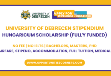 UD Stipendium Hungaricum Scholarship 2026 (Fully Funded) UD Stipendium Hungaricum Scholarship