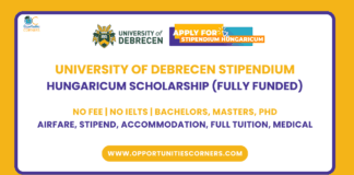 University of Debrecen Stipendium Hungaricum Scholarship