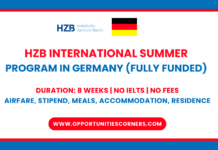 HZB International Summer Program 2026 in Germany (Fully Funded) HZB International Summer Program
