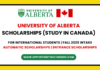 University of Alberta Scholarships