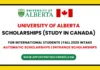 University of Alberta Scholarships