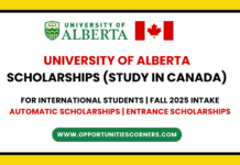 University of Alberta Scholarships 2025 | Study in Canada University of Alberta Scholarships
