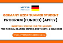 Germany HZDR Summer Student Program 2026 (Funded) Germany HZDR Summer Student Program
