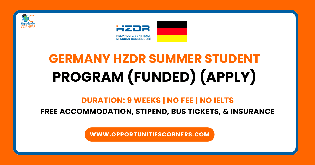 Germany HZDR Summer Student Program 2025: Funded Opportunity for International Students