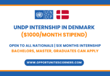 UNDP Internship 2026 in Denmark ($1000/Month Stipend) UNDP Internship 2026 in Denmark
