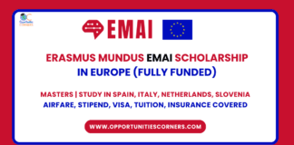 Erasmus Mundus EMAI Scholarship