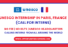 UNESCO Internship 2025 in France