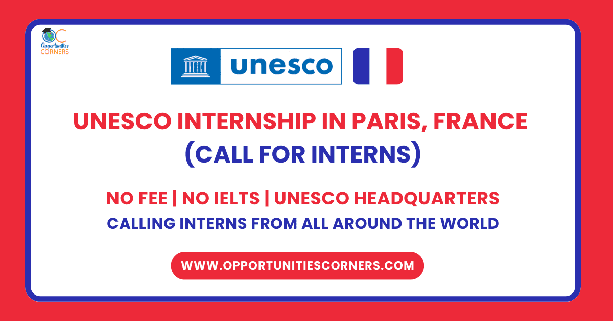 UNESCO Internship 2025 in France