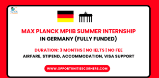 Max Planck MPIIB Summer Internship 2026