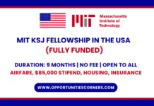 MIT KSJ Fellowship 2025/26