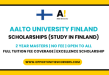 Aalto University Finland Scholarships