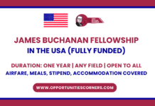 James Buchanan Fellowship 2026/27 in USA (Fully Funded) James Buchanan Fellowship