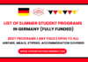 List of Summer Student Programs in Germany