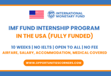 IMF Fund Internship Program 2026 in USA (Fully Funded) IMF Fund Internship Program