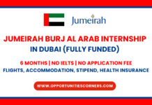 Jumeirah Burj Al Arab Internship 2026 in Dubai (Fully Funded) Jumeirah Burj Al Arab Internship 2026 in Dubai (Fully Funded)