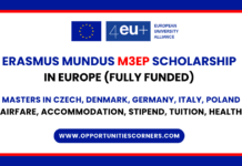 Erasmus Mundus M3EP Scholarship