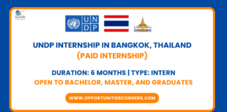 UNDP Internship 2026 in Bangkok