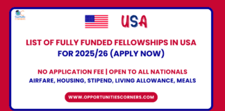 List of Fully Funded Fellowships in USA