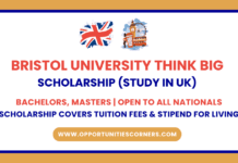 Bristol University Think Big Scholarship 2026
