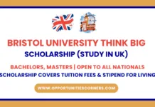 Bristol University Think Big Scholarship 2026