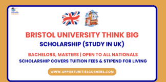 Bristol University Think Big Scholarship