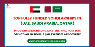 Fully Funded Scholarships 2025 in UAE Saudi Arabia Qatar