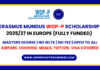 Erasmus Mundus WOPP Scholarship