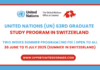 United Nations 63rd Graduate Study Program 2025 in Switzerland